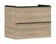 Hansgrohe-HG-Xelu-Q-Waschtischunterschrank-Eiche-Natur-780-475-mit-2-Schubkaesten-fuer-Waschtisch-Mattschwarz-54029670 gallery number 1
